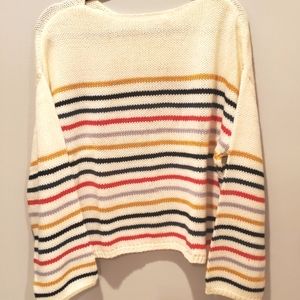 Rainbow Stripe Boxy Sweater